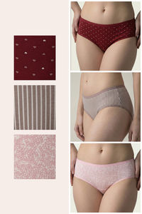 Zivame Medium Rise Full Coverage Hipster Panty (Pack of 3) - Multicolor — thumbnail 2